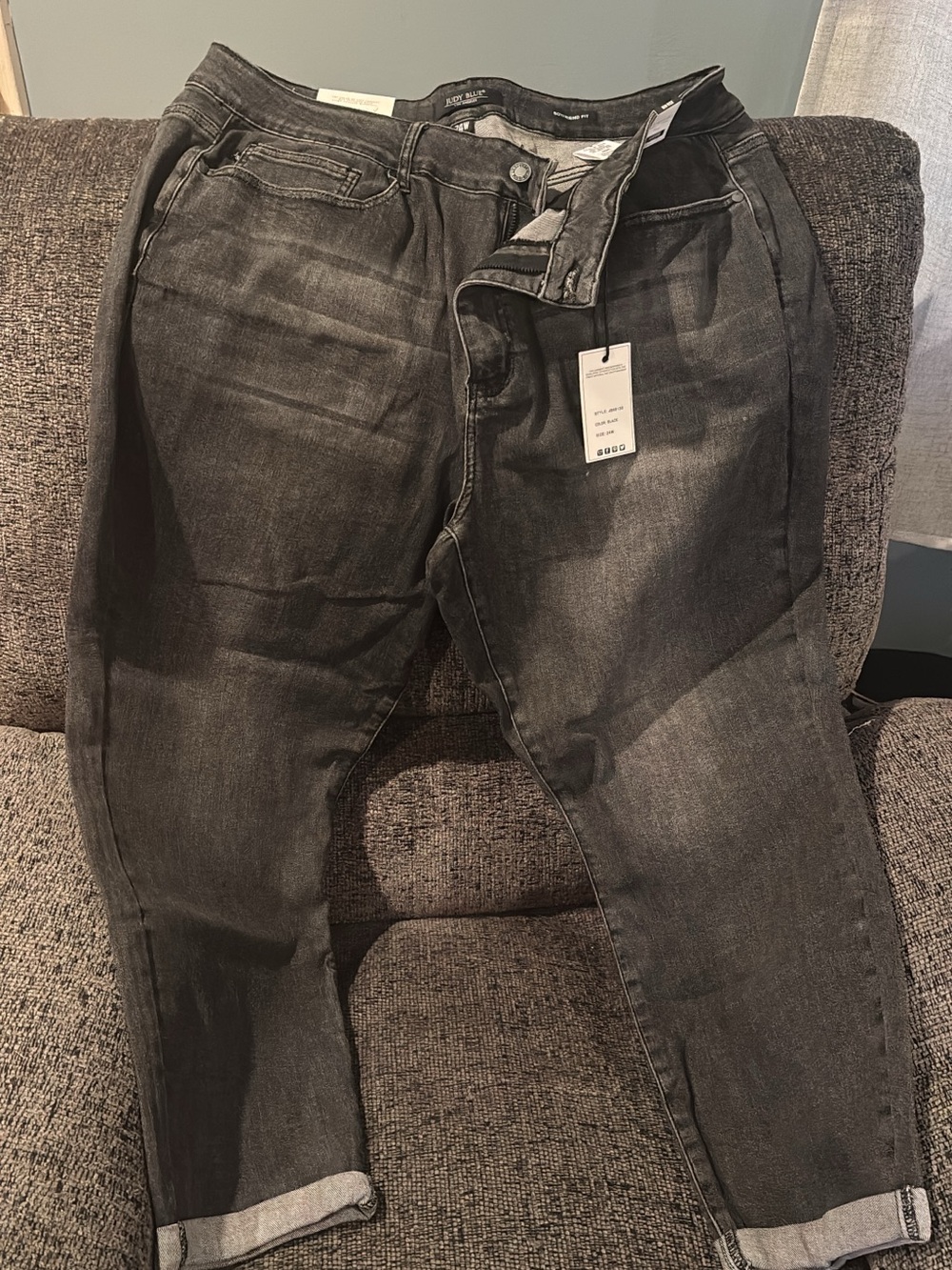 Judy Blue Charcoal Washed Relaxed Jeans